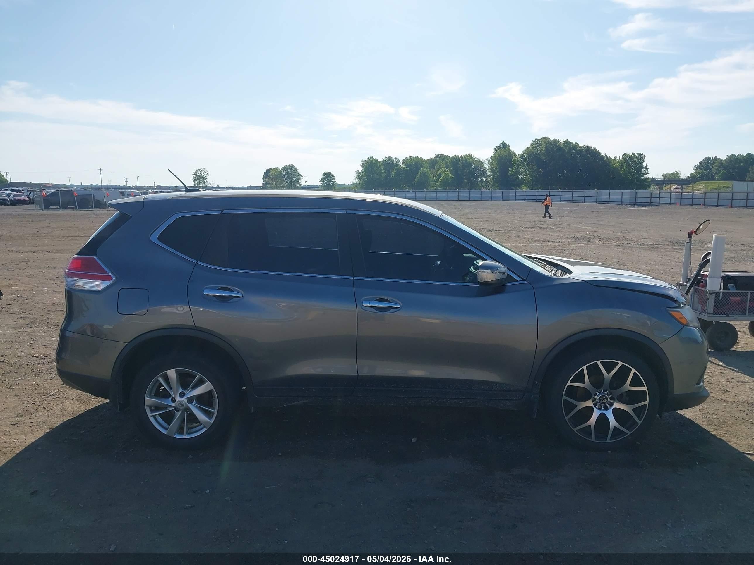 2015 Nissan Rogue S Gray vin: KNMAT2MV3FP578266