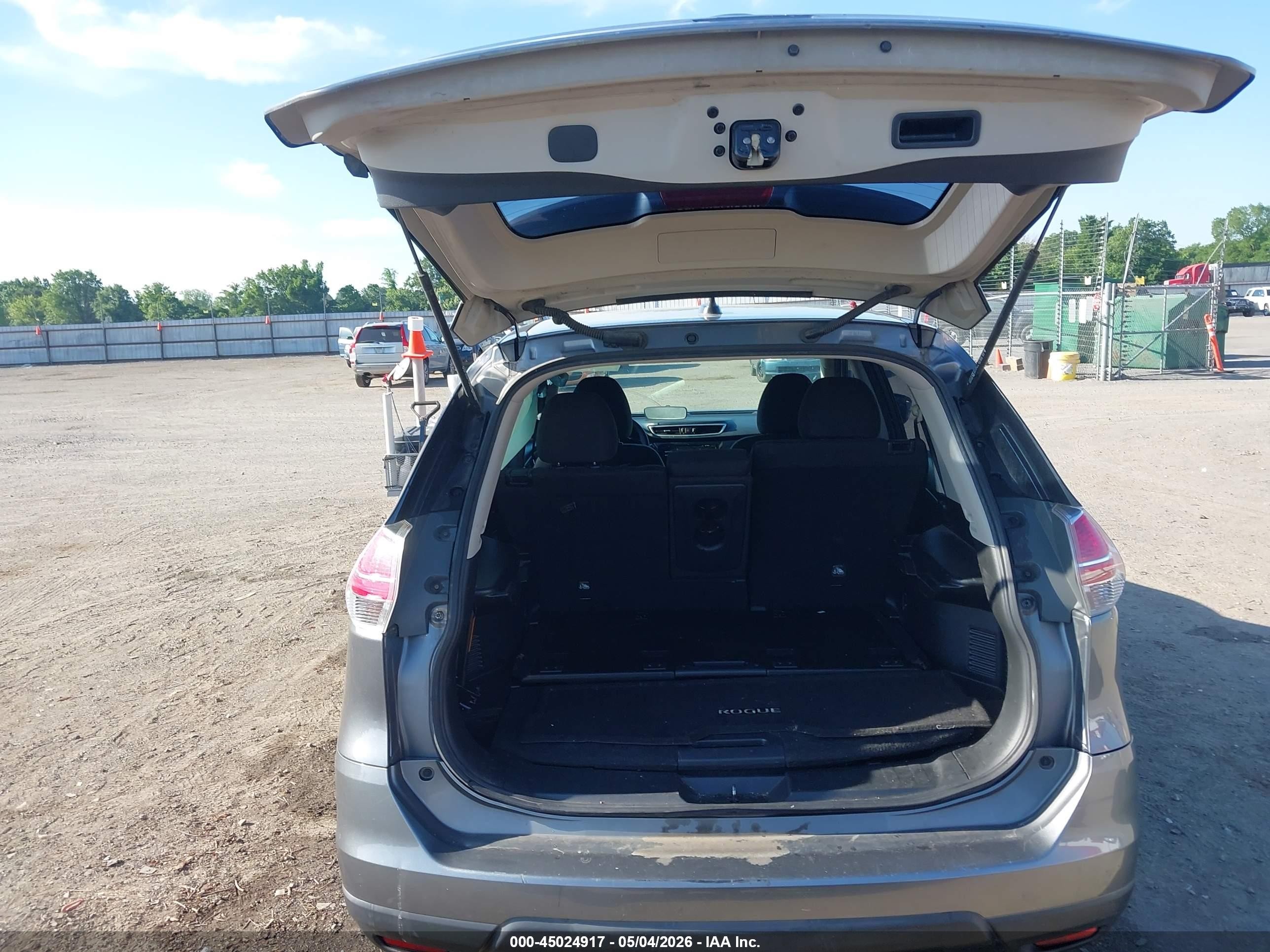 2015 Nissan Rogue S Gray vin: KNMAT2MV3FP578266