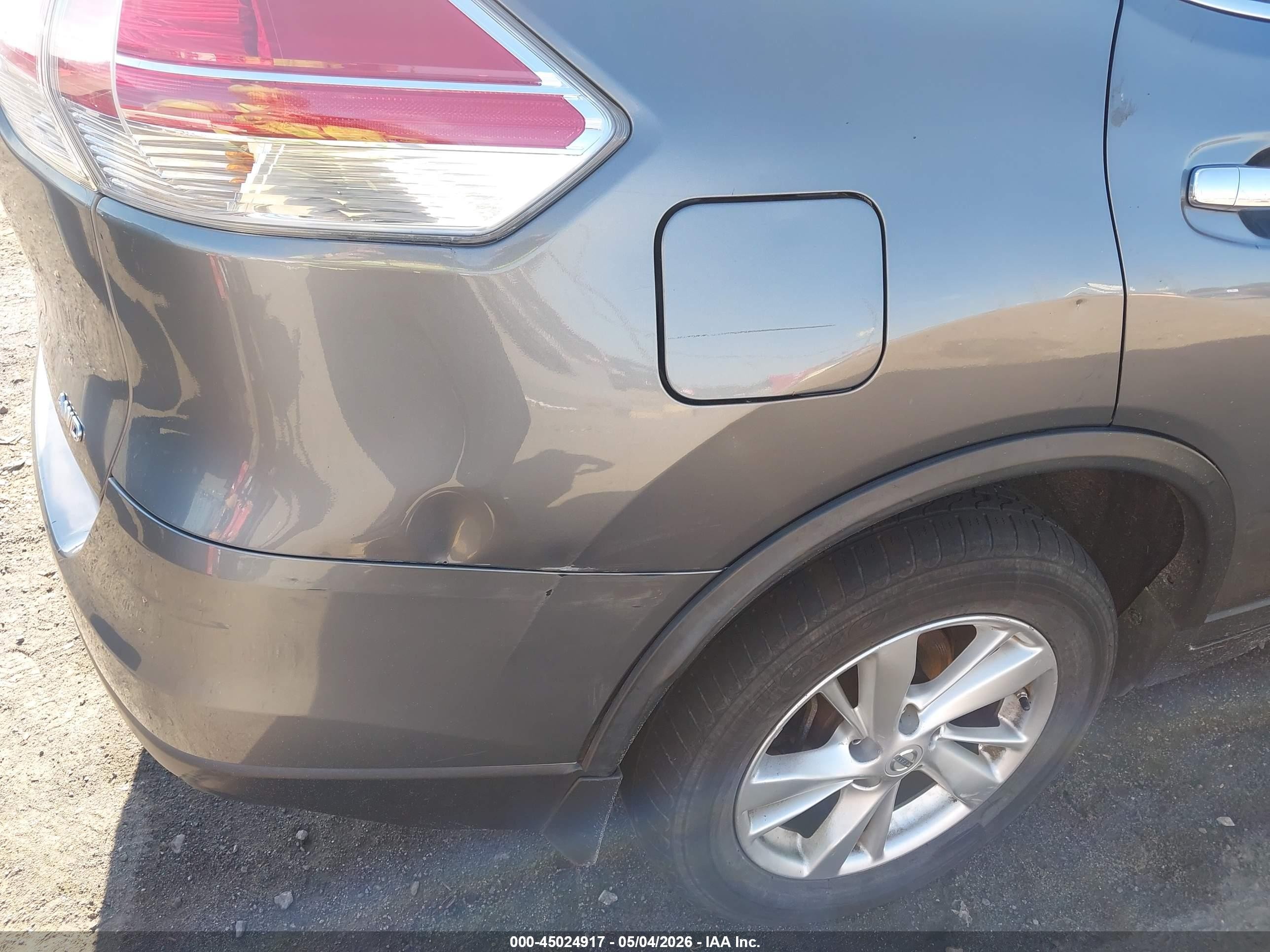 2015 Nissan Rogue S Gray vin: KNMAT2MV3FP578266