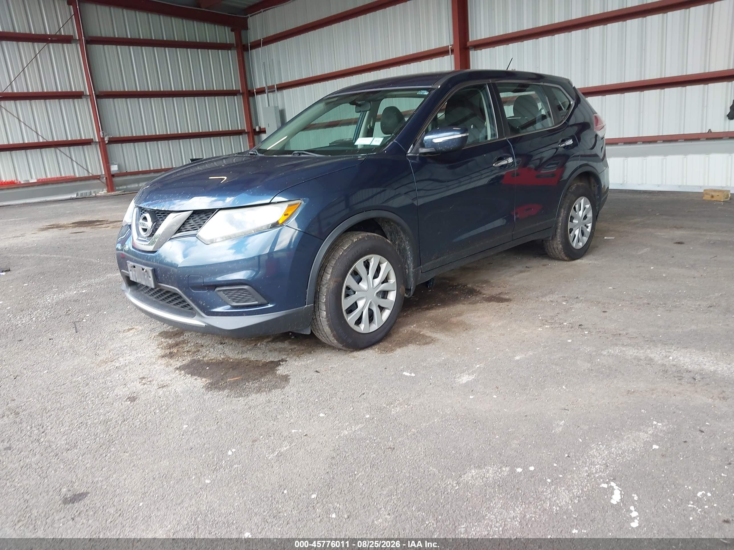 2015 Nissan Rogue S Blue vin: KNMAT2MV3FP582303