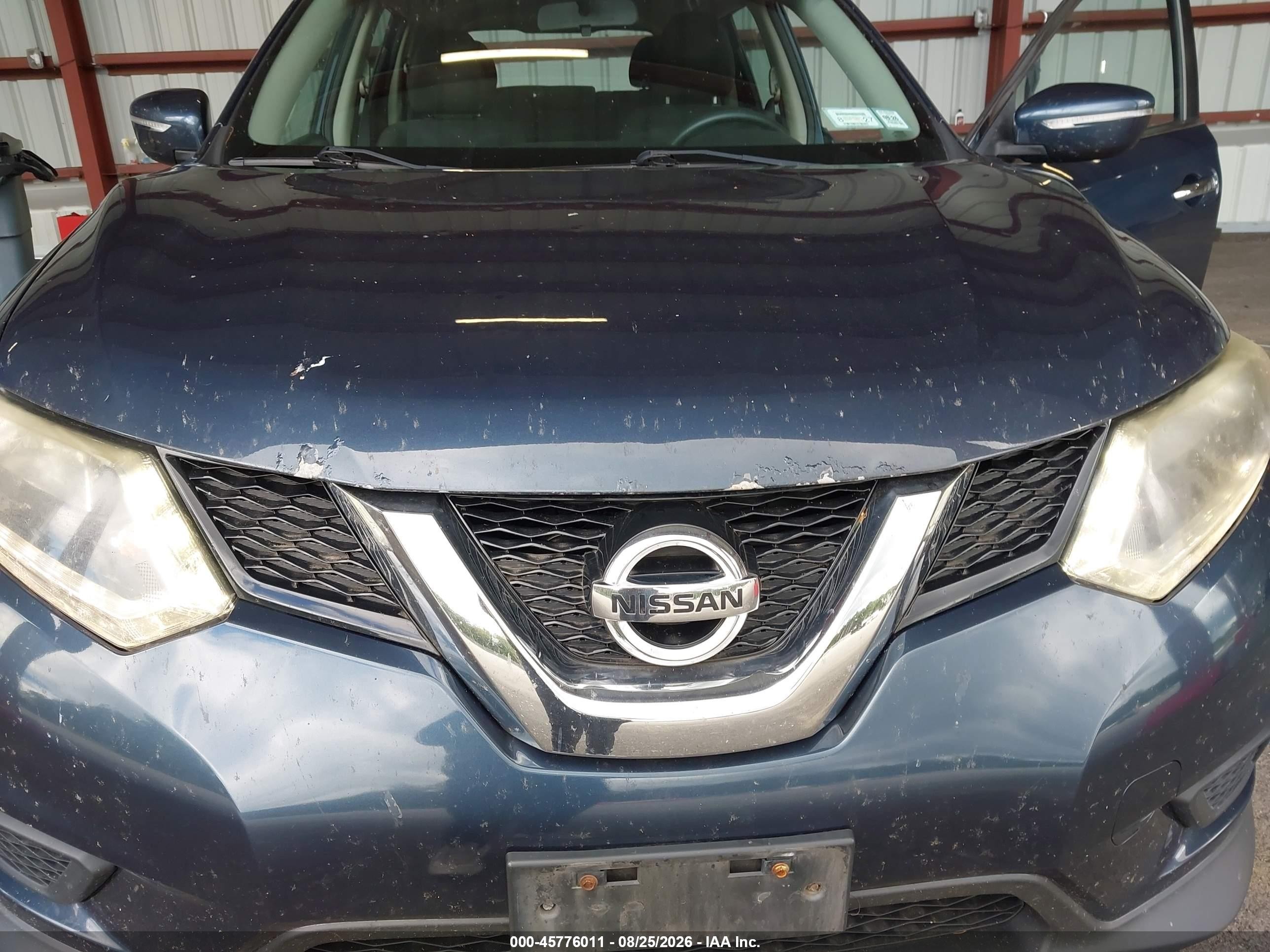 2015 Nissan Rogue S Blue vin: KNMAT2MV3FP582303