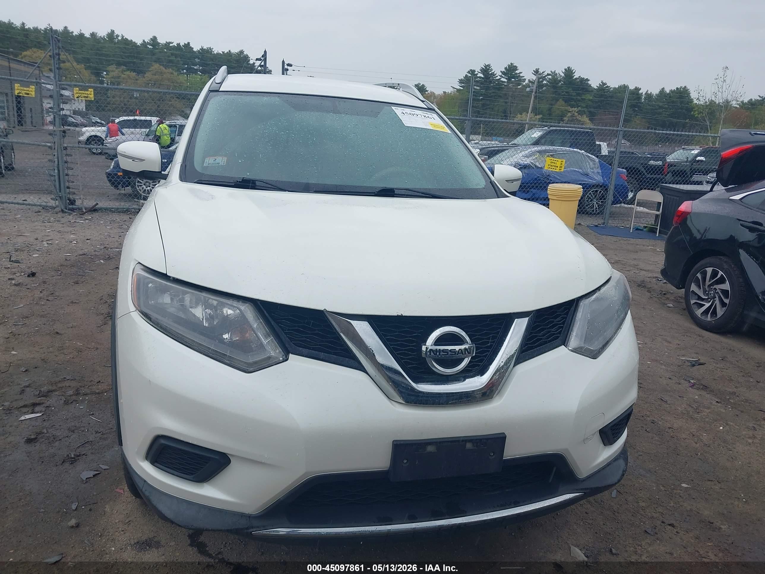 2015 Nissan Rogue Sv White vin: KNMAT2MV3FP590708