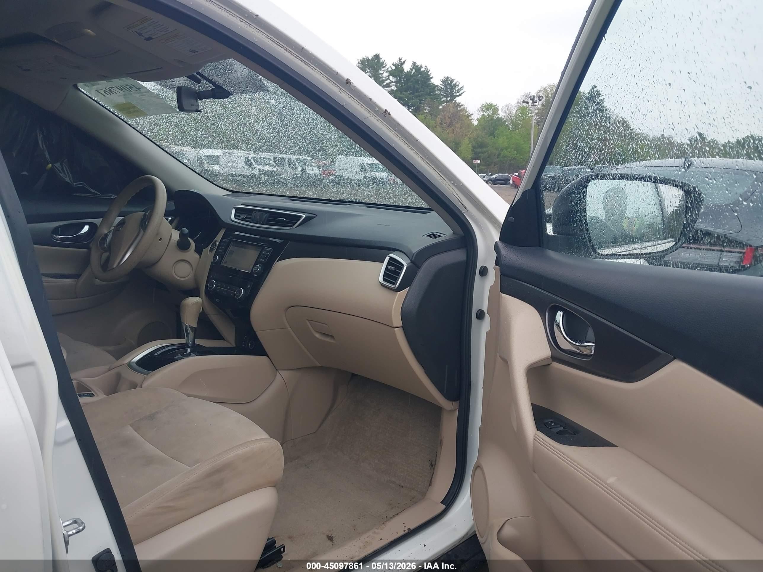 2015 Nissan Rogue Sv White vin: KNMAT2MV3FP590708