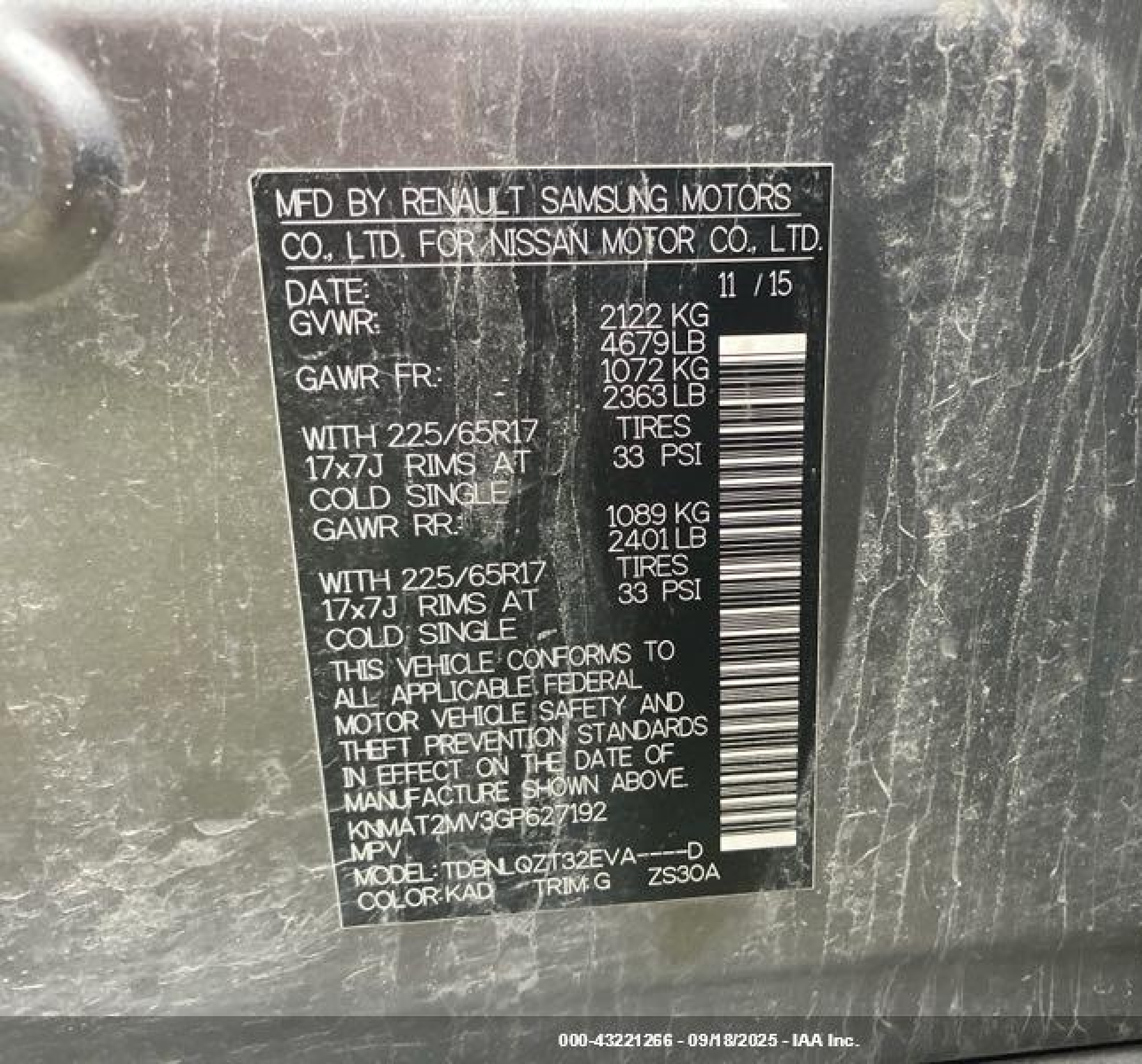 2016 Nissan Rogue Sv Gray vin: KNMAT2MV3GP627192