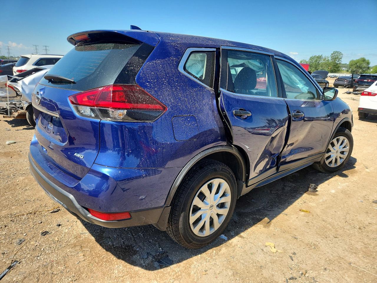 2019 Nissan Rogue S Синий vin: KNMAT2MV3KP536433