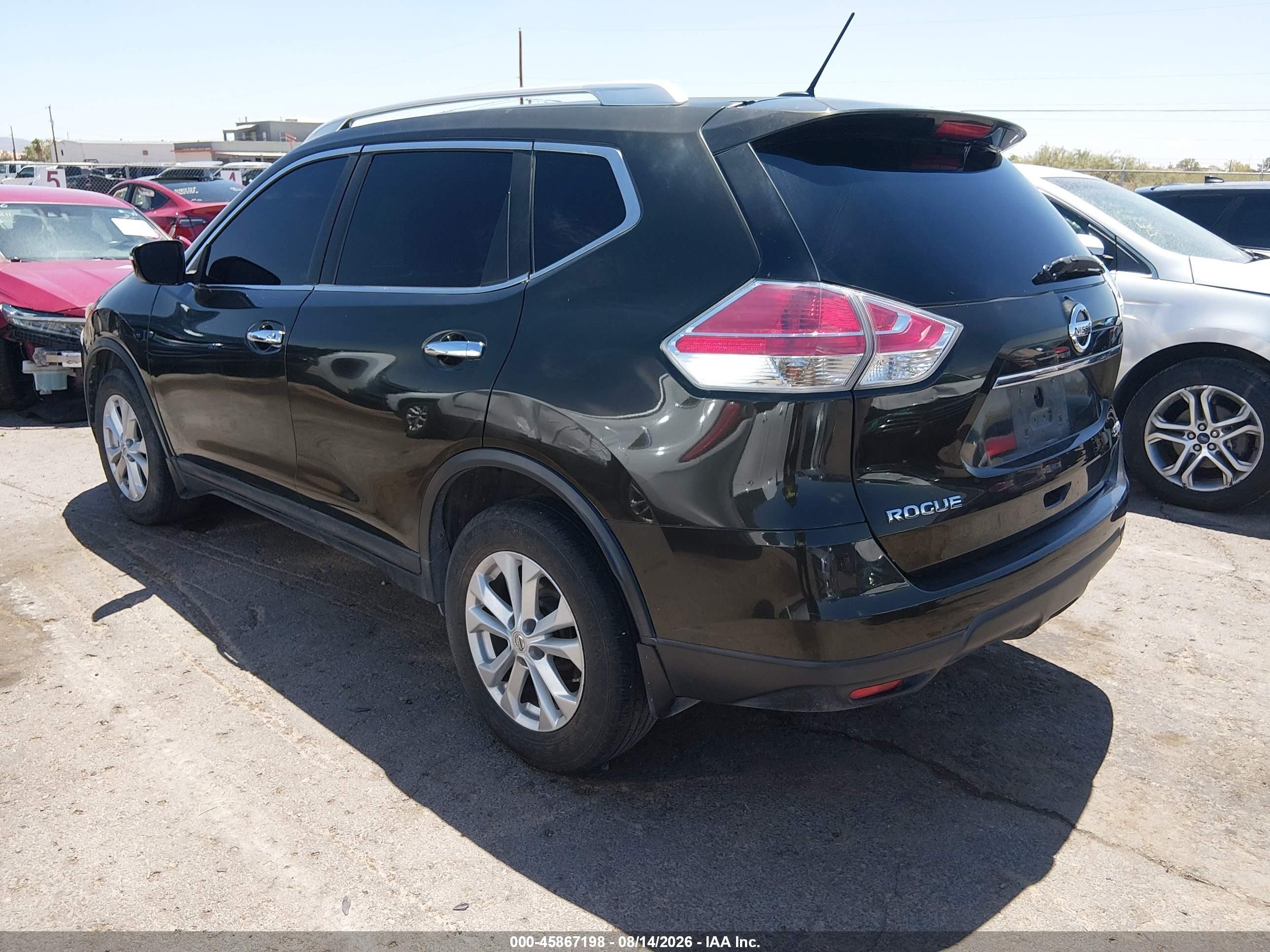 2015 Nissan Rogue Sv Black vin: KNMAT2MV4FP503303