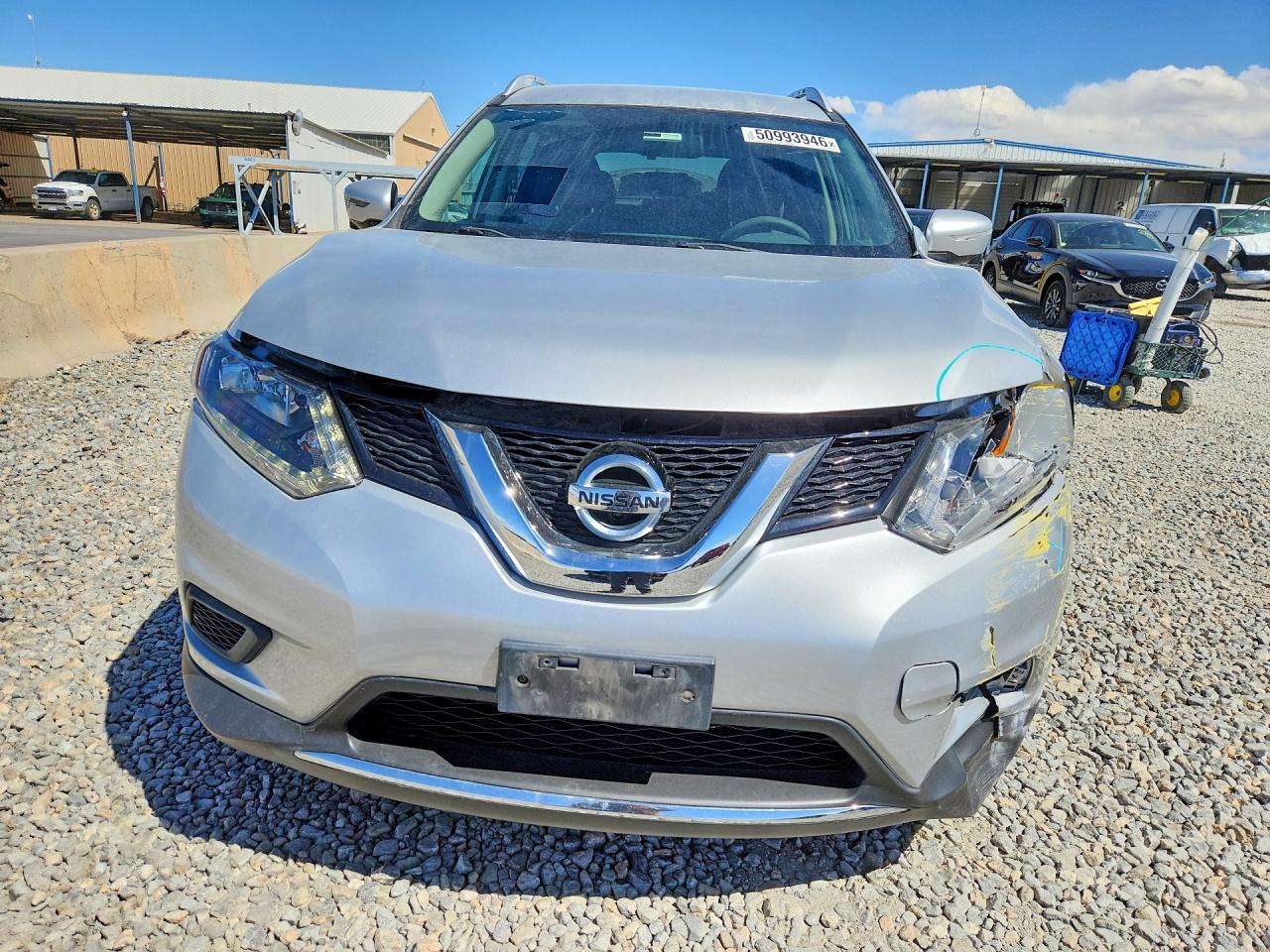 2015 Nissan Rogue Sv Серебряный vin: KNMAT2MV4FP506170