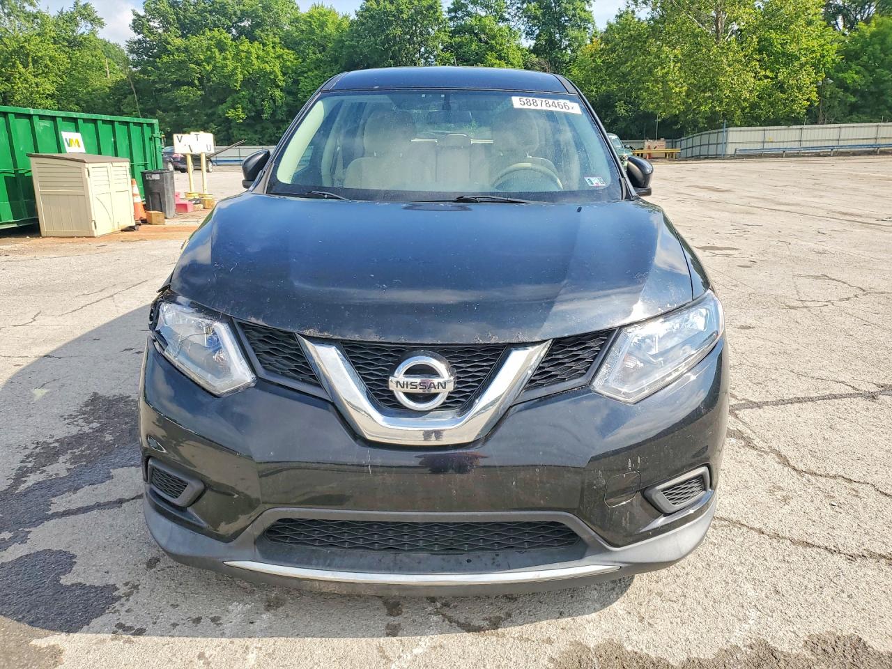 2015 Nissan Rogue S Черный vin: KNMAT2MV4FP512146