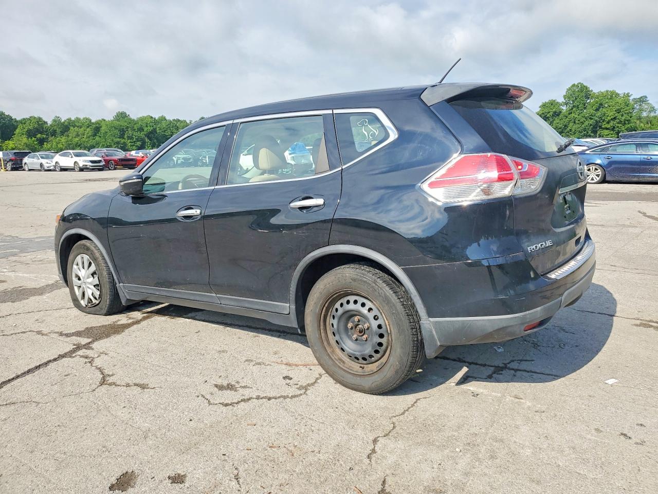 2015 Nissan Rogue S Черный vin: KNMAT2MV4FP512146