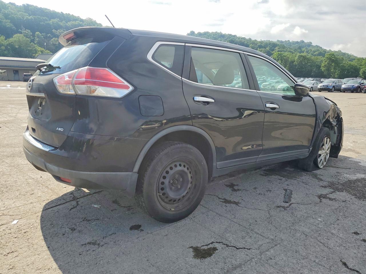 2015 Nissan Rogue S Черный vin: KNMAT2MV4FP512146