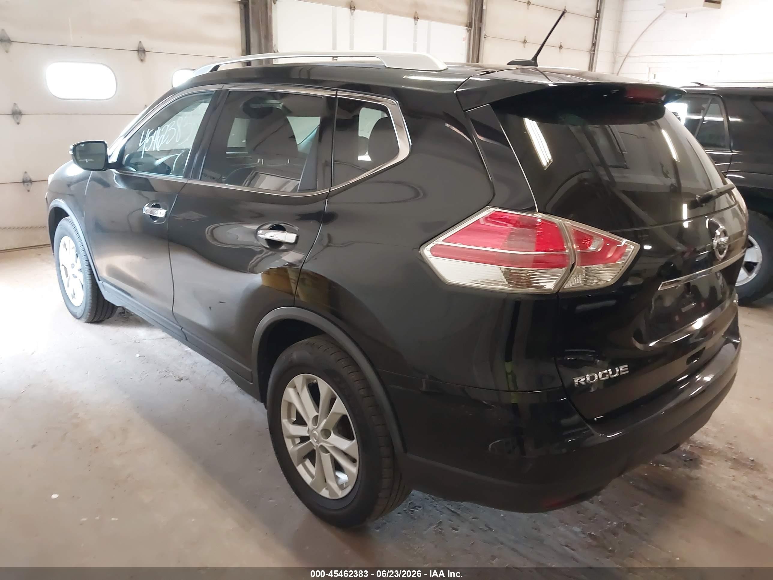 2015 Nissan Rogue Sv Black vin: KNMAT2MV4FP519016