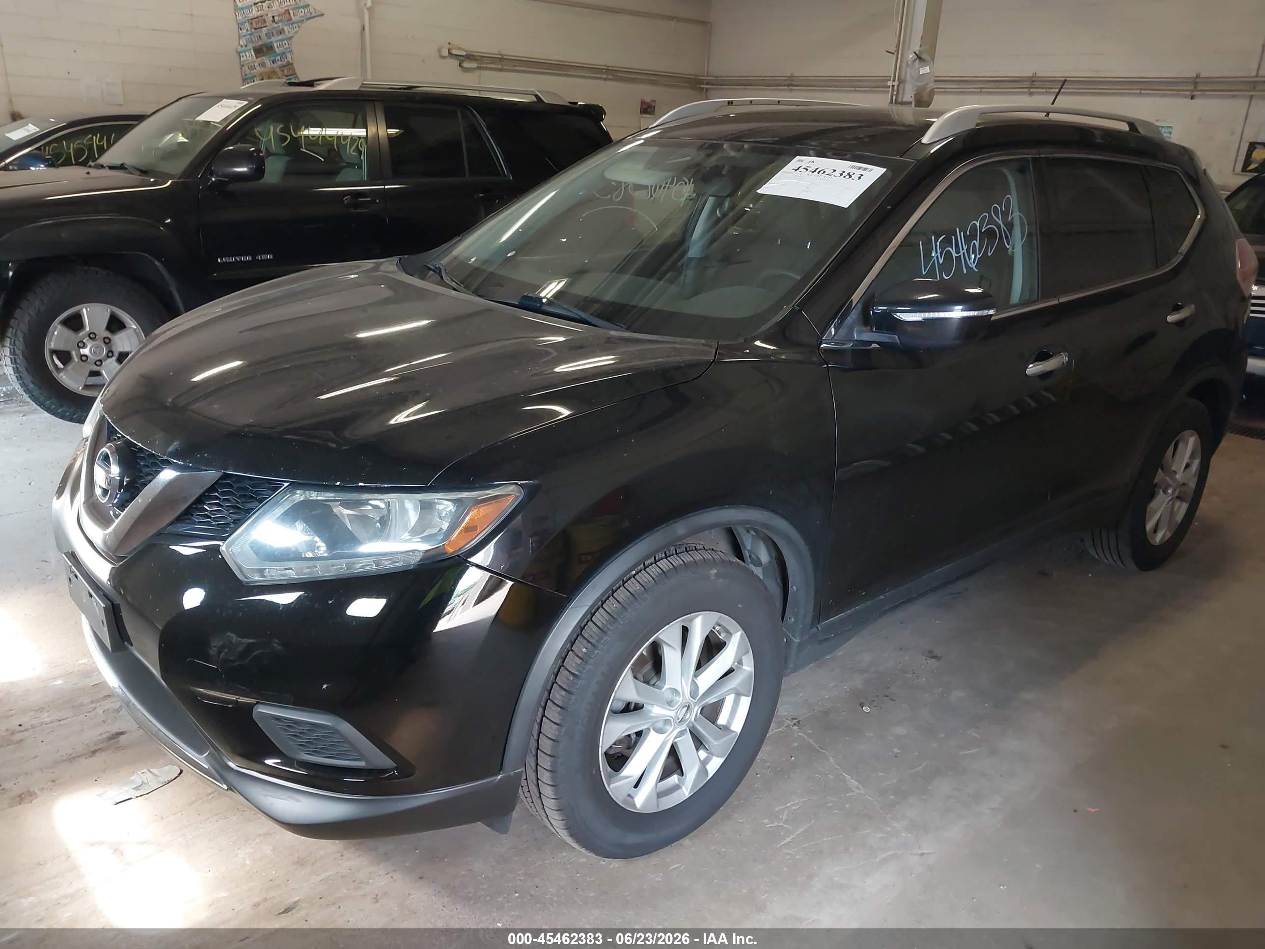 2015 Nissan Rogue Sv Black vin: KNMAT2MV4FP519016