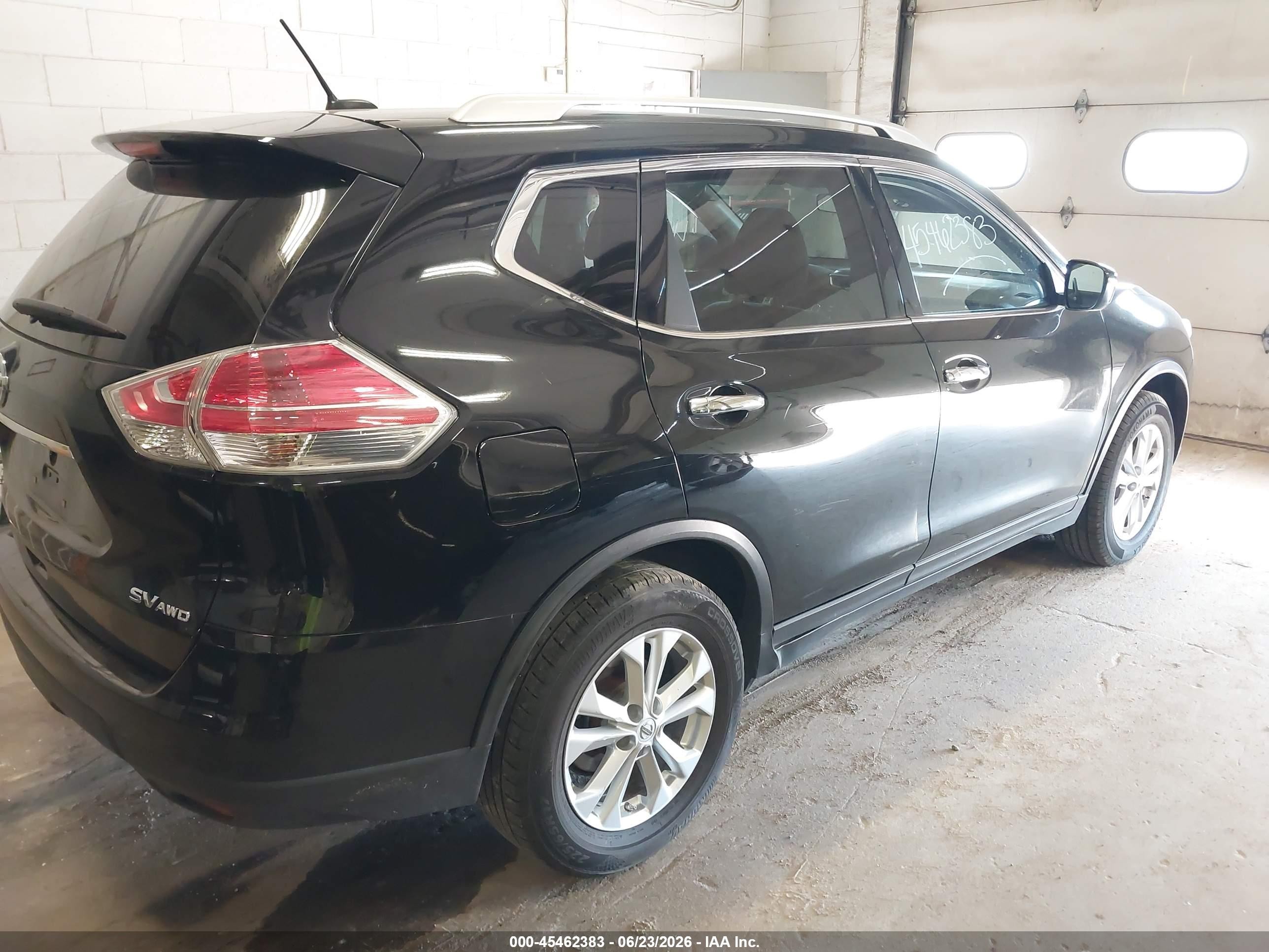 2015 Nissan Rogue Sv Black vin: KNMAT2MV4FP519016