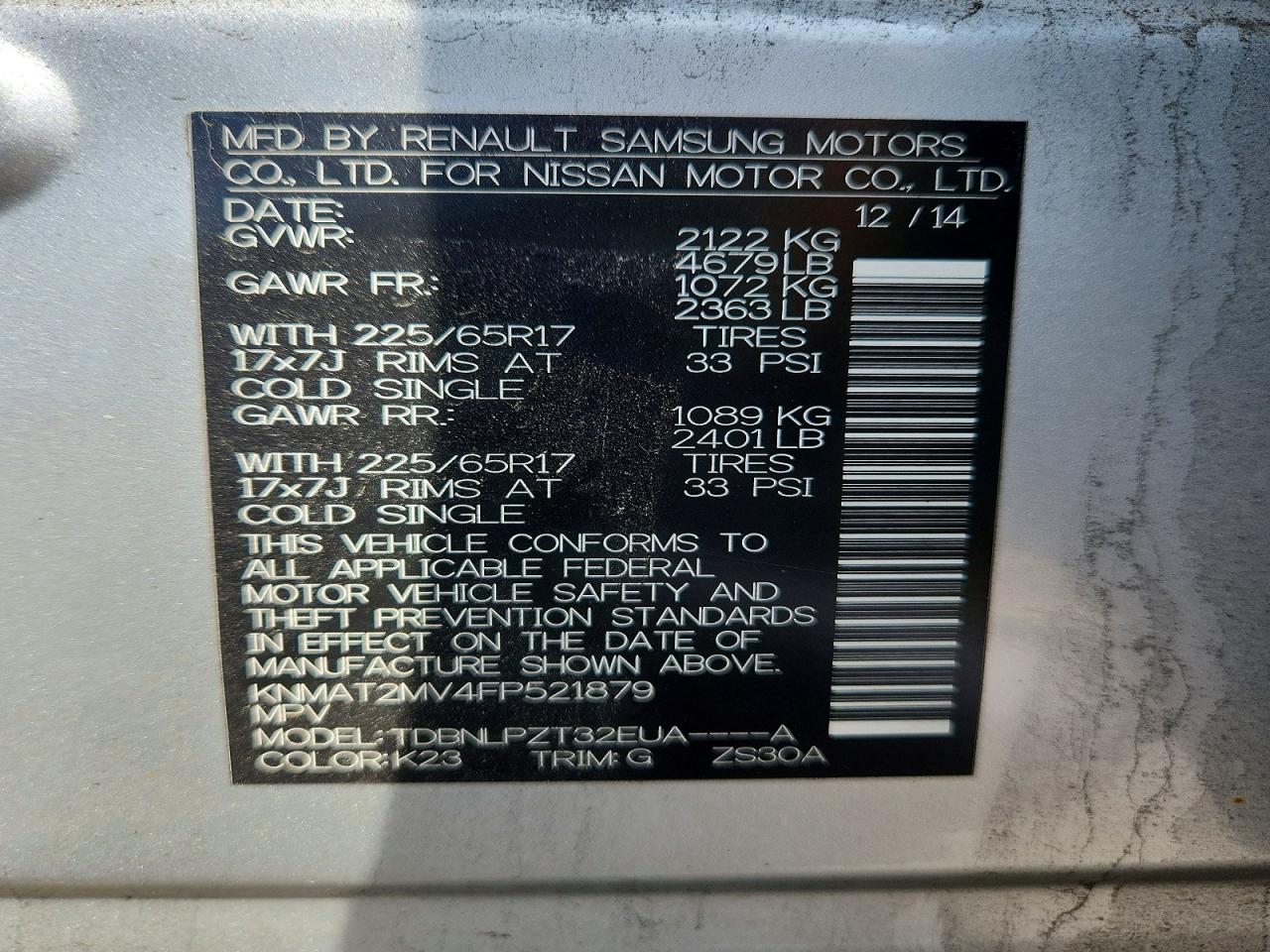 2015 Nissan Rogue S Silver vin: KNMAT2MV4FP521879