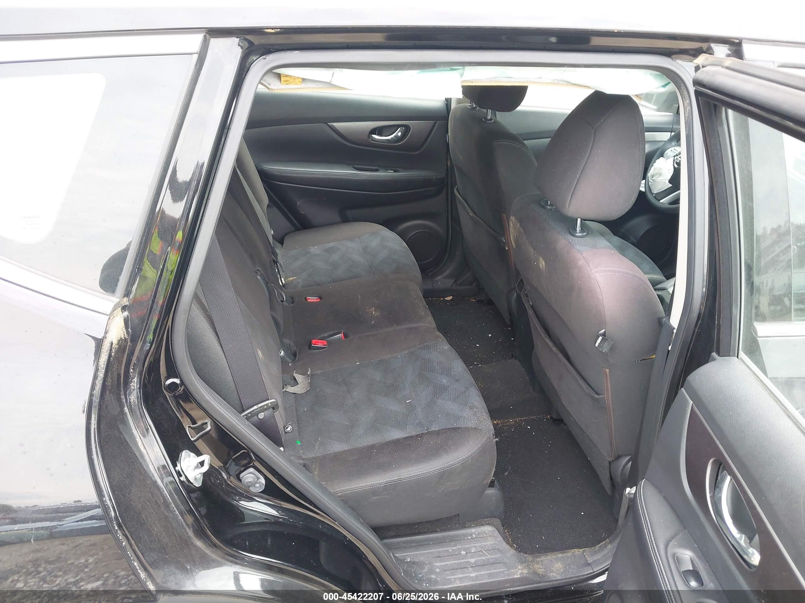 2015 Nissan Rogue S Black vin: KNMAT2MV4FP531506