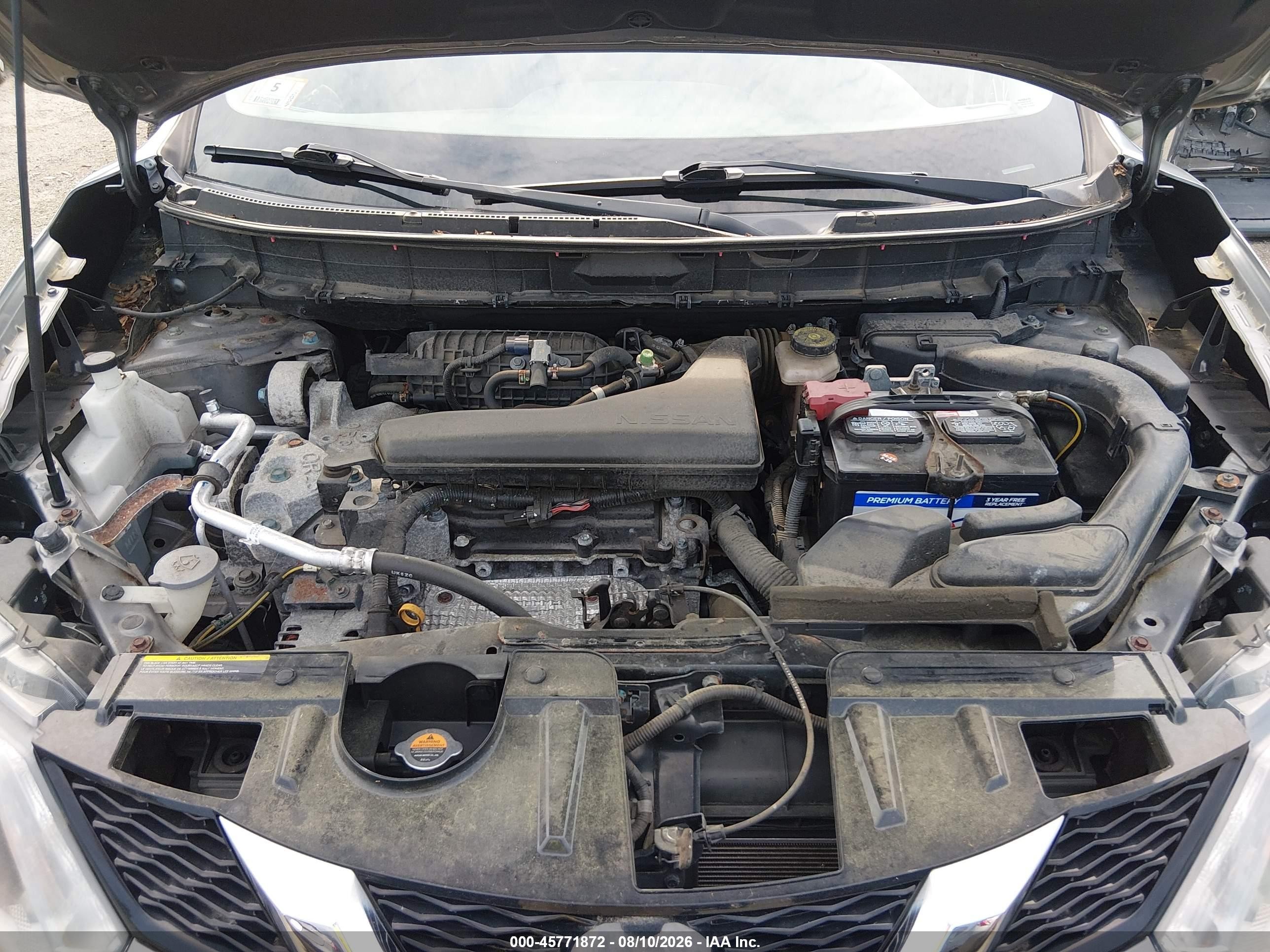 2015 Nissan Rogue Sv Gray vin: KNMAT2MV4FP533465