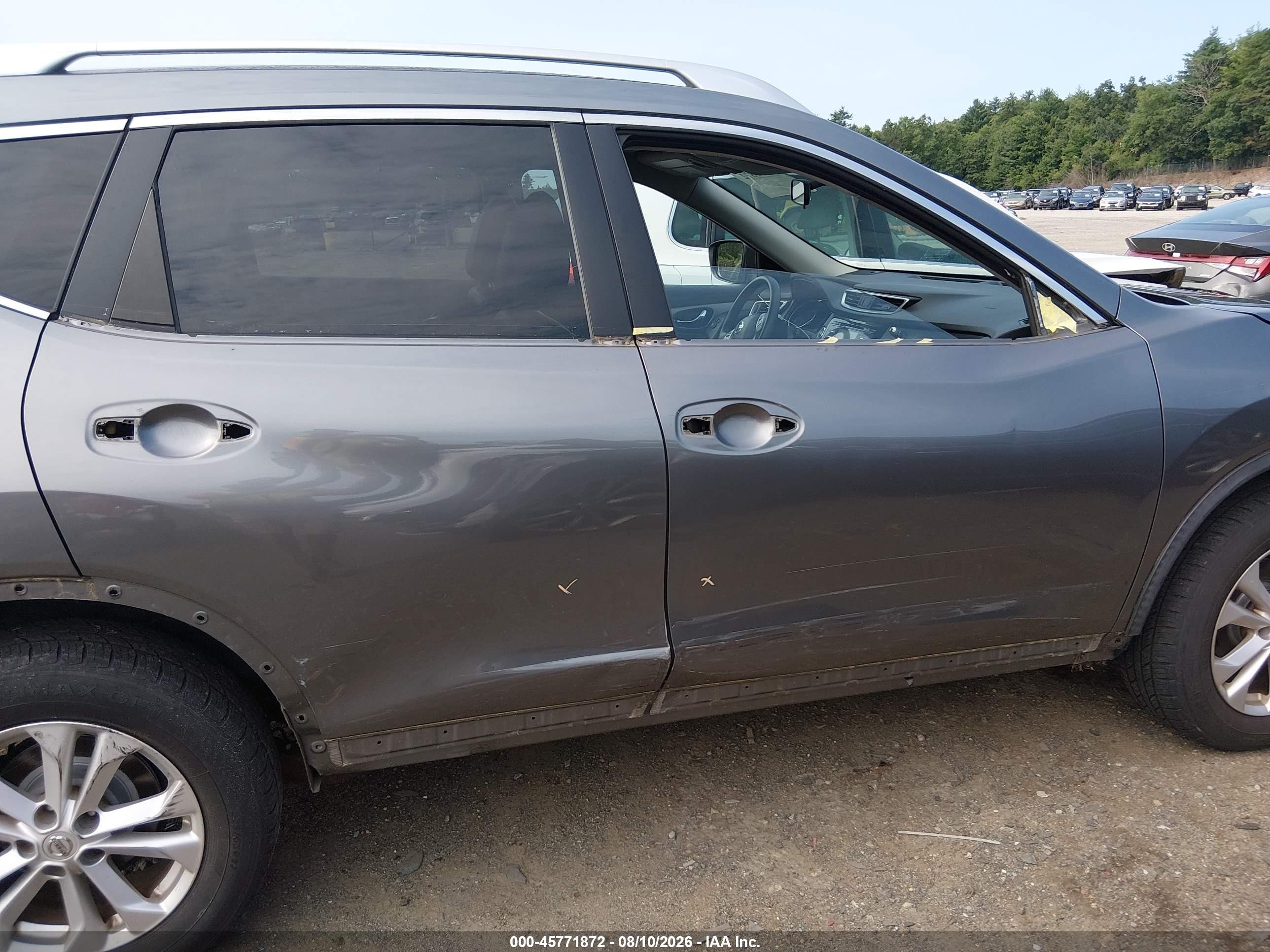 2015 Nissan Rogue Sv Gray vin: KNMAT2MV4FP533465