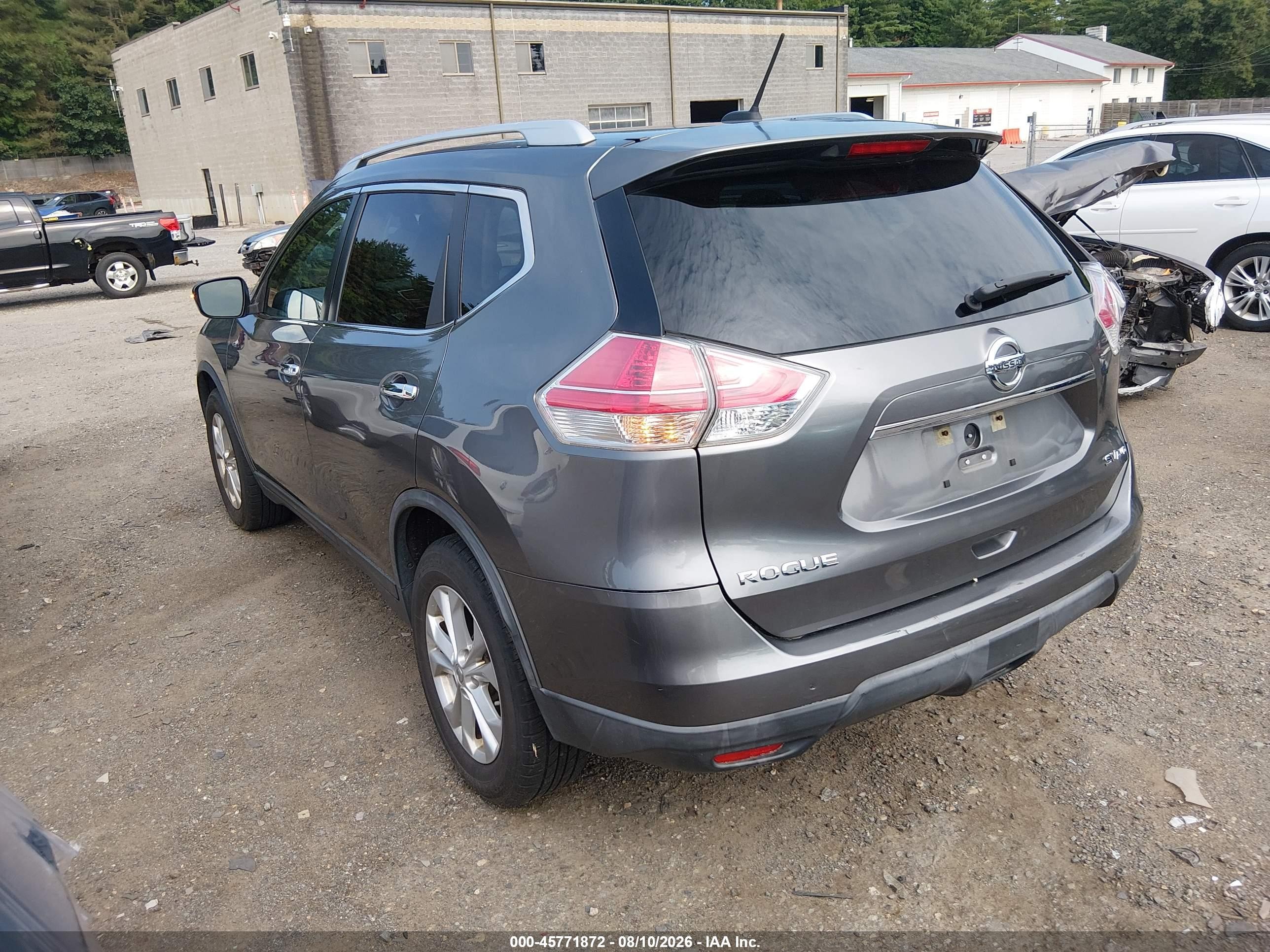 2015 Nissan Rogue Sv Gray vin: KNMAT2MV4FP533465