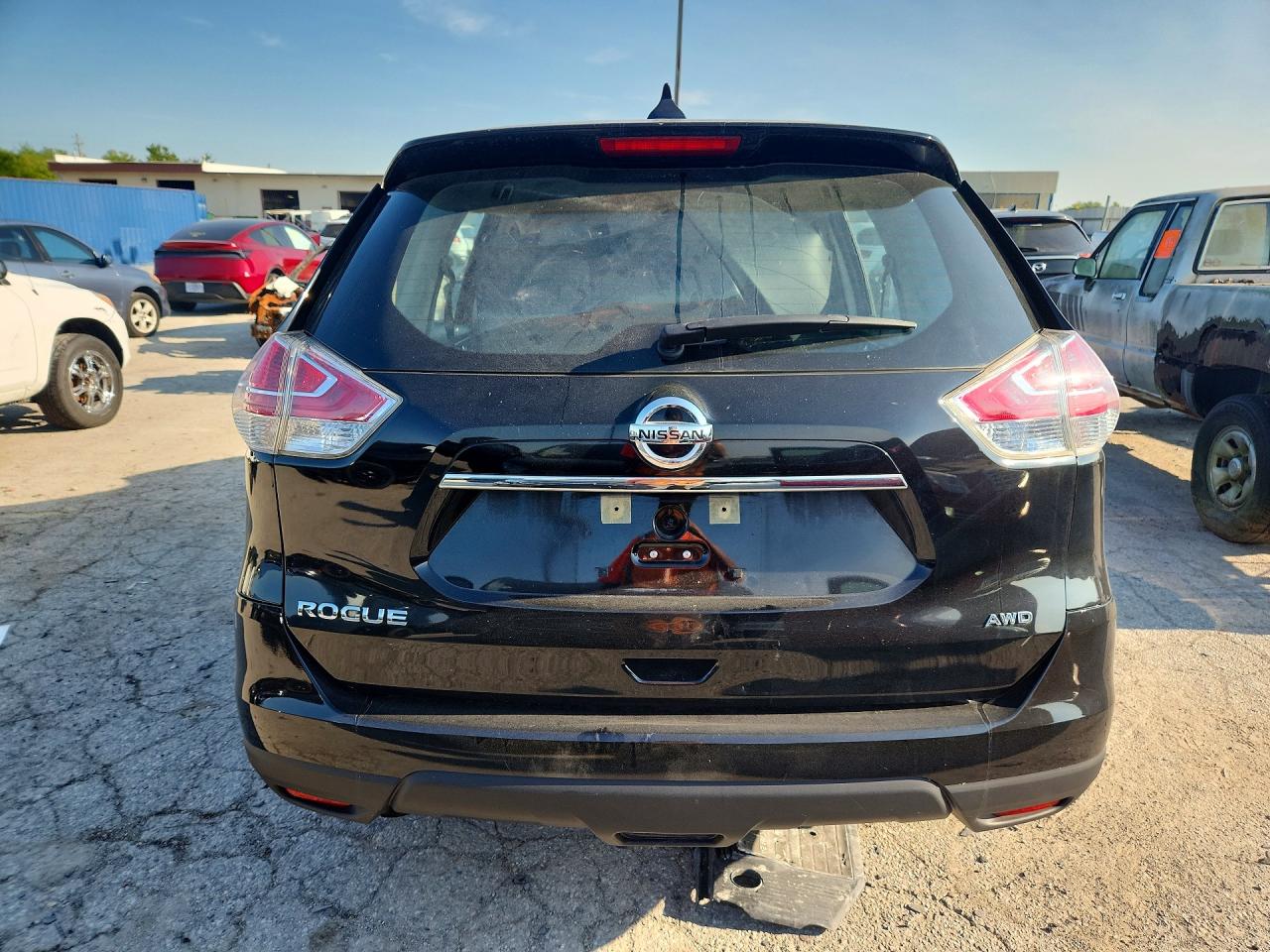 2015 Nissan Rogue S Black vin: KNMAT2MV4FP534681