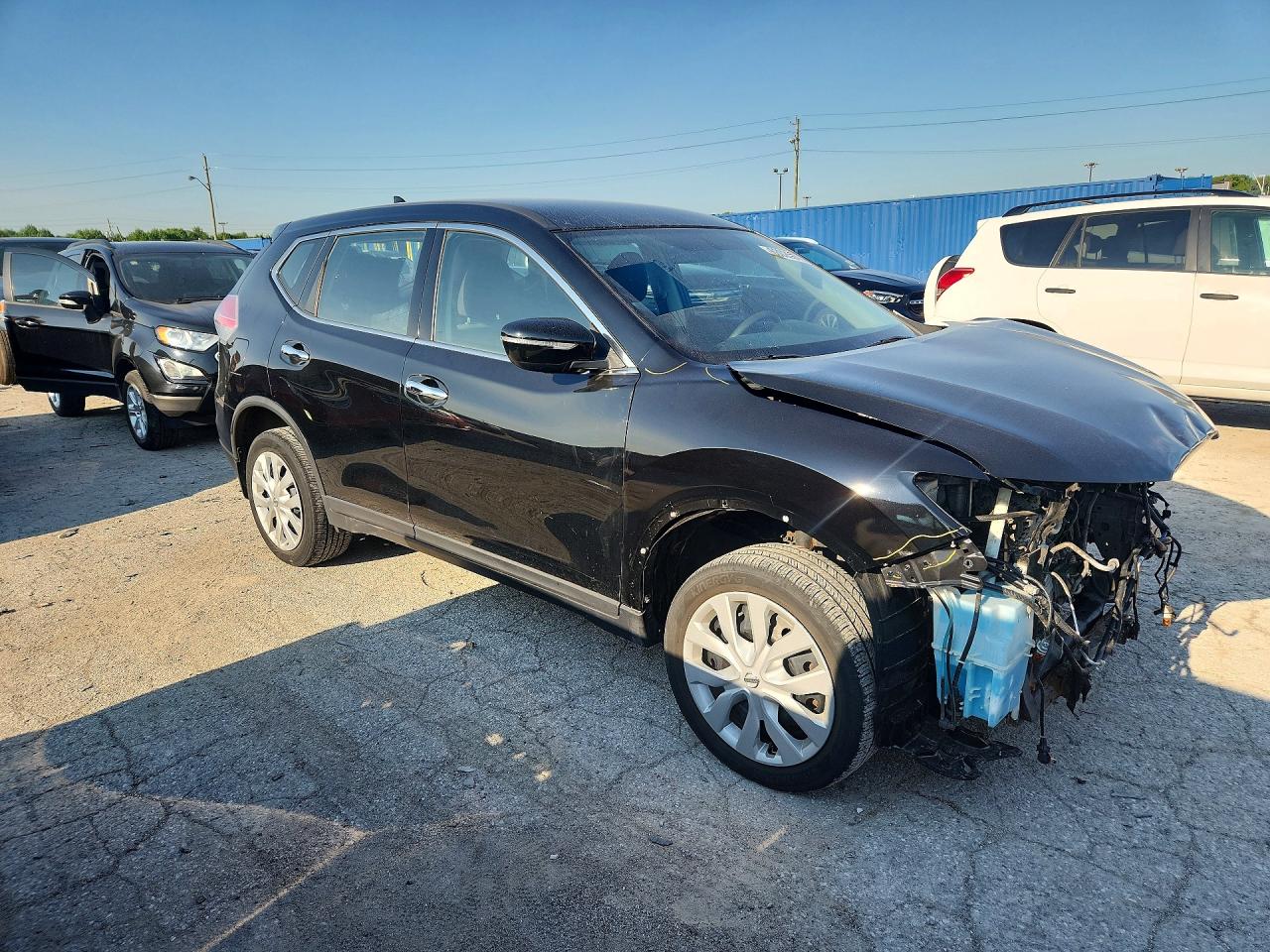 2015 Nissan Rogue S Black vin: KNMAT2MV4FP534681