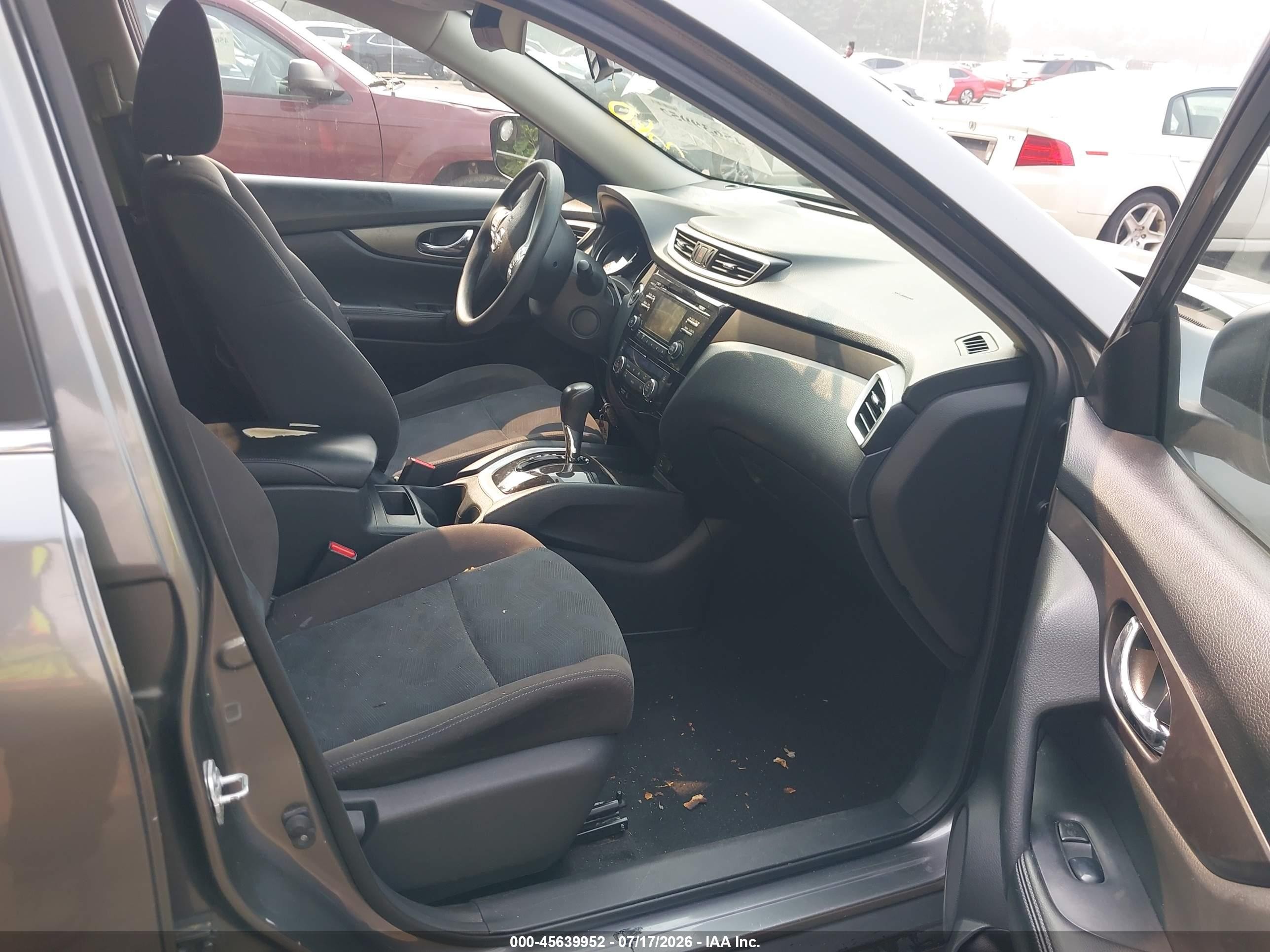 2015 Nissan Rogue Sv Gray vin: KNMAT2MV4FP536138