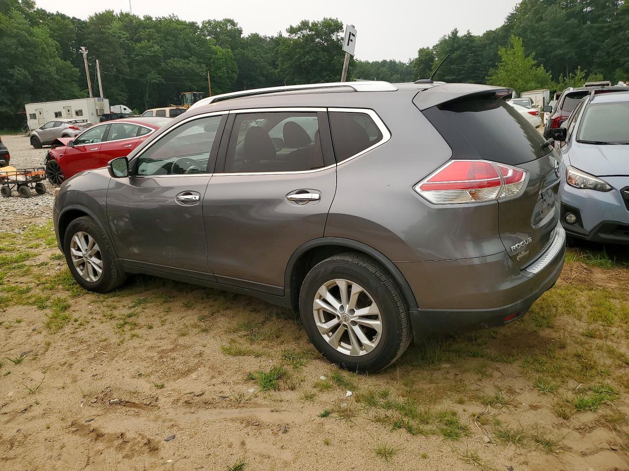 2015 Nissan Rogue Sv Gray vin: KNMAT2MV4FP542246