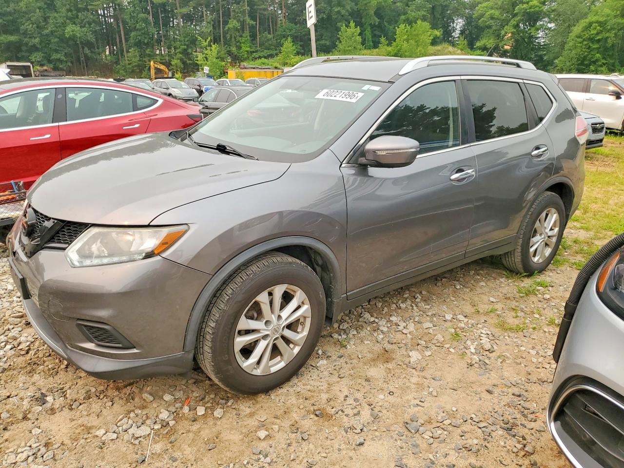 2015 Nissan Rogue Sv Gray vin: KNMAT2MV4FP542246