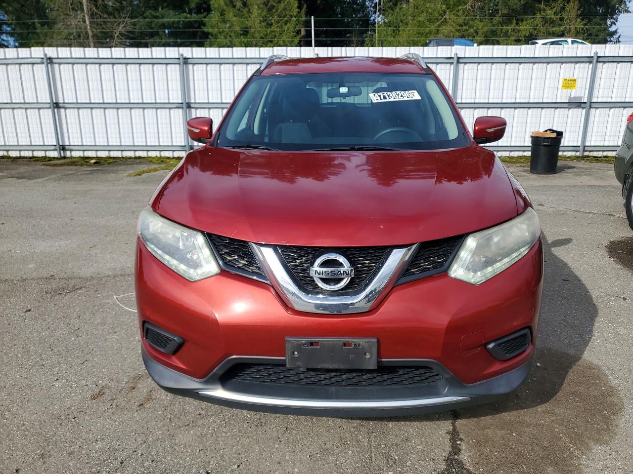 2015 Nissan Rogue Sv Red vin: KNMAT2MV4FP546281