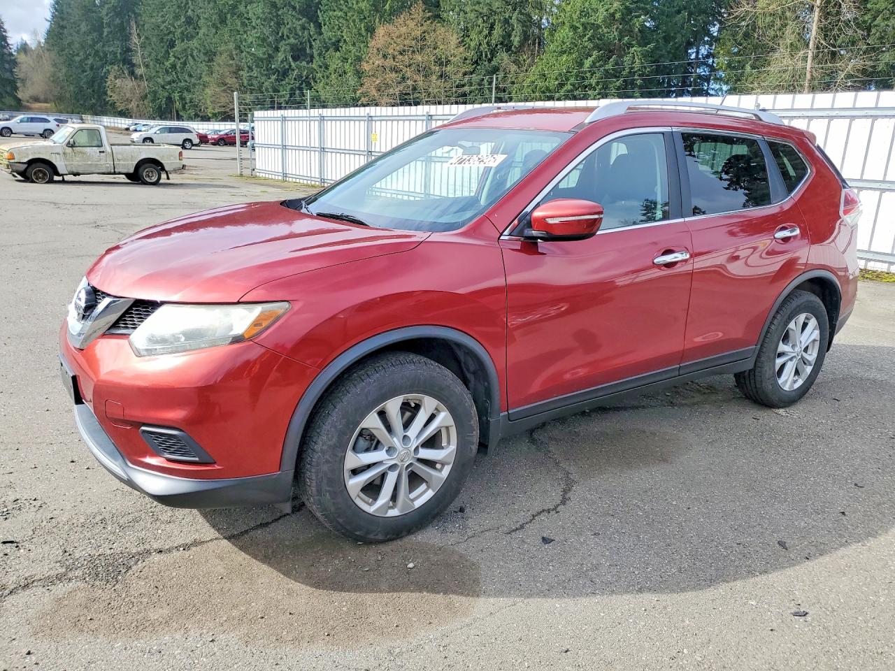 2015 Nissan Rogue Sv Red vin: KNMAT2MV4FP546281