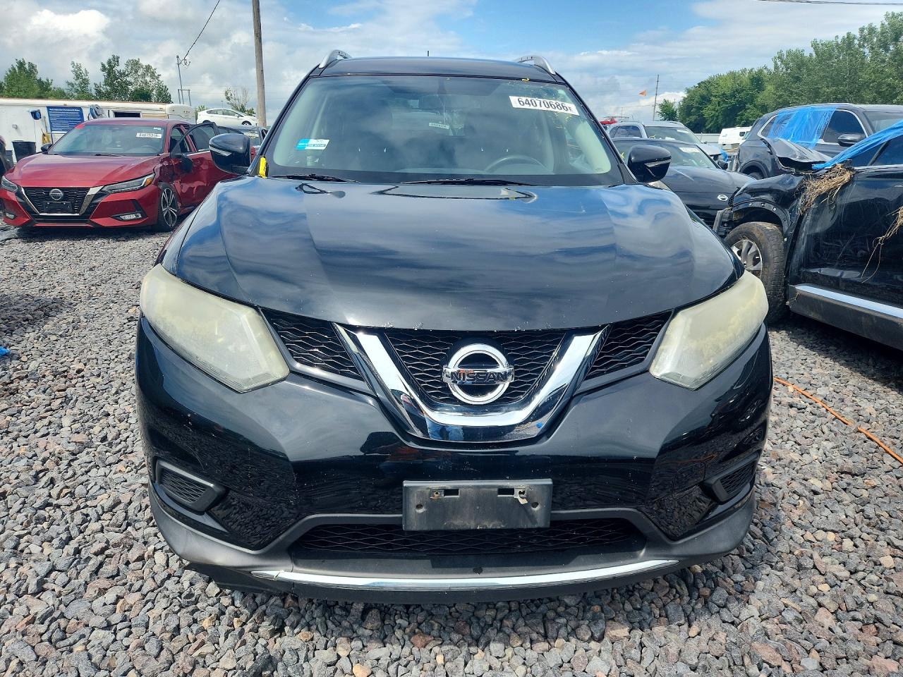 2015 Nissan Rogue Sv Black vin: KNMAT2MV4FP546717