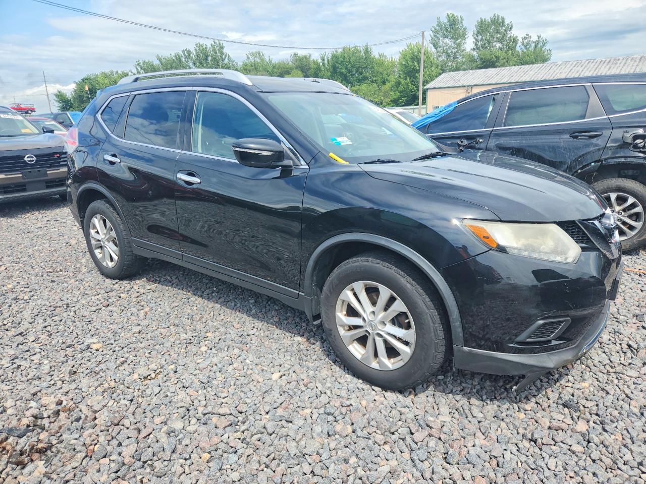 2015 Nissan Rogue Sv Black vin: KNMAT2MV4FP546717