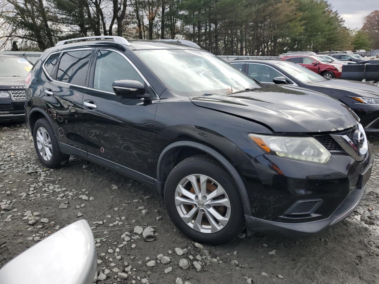 2015 Nissan Rogue S Black vin: KNMAT2MV4FP558530