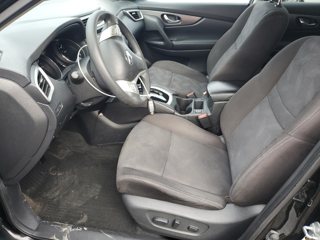 2015 Nissan Rogue S Black vin: KNMAT2MV4FP558530