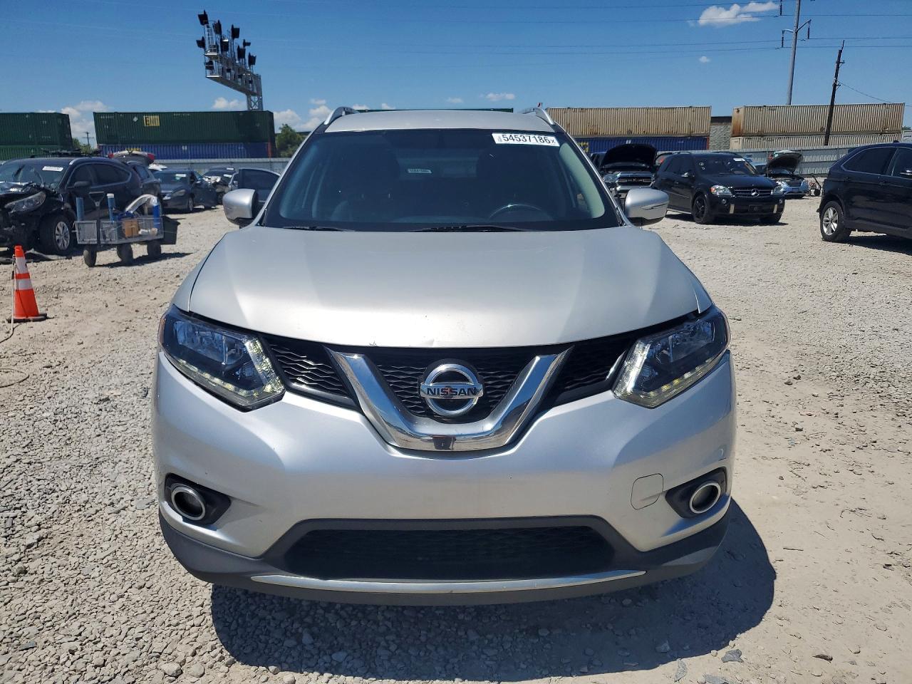 2015 Nissan Rogue Sv Silver vin: KNMAT2MV4FP563355