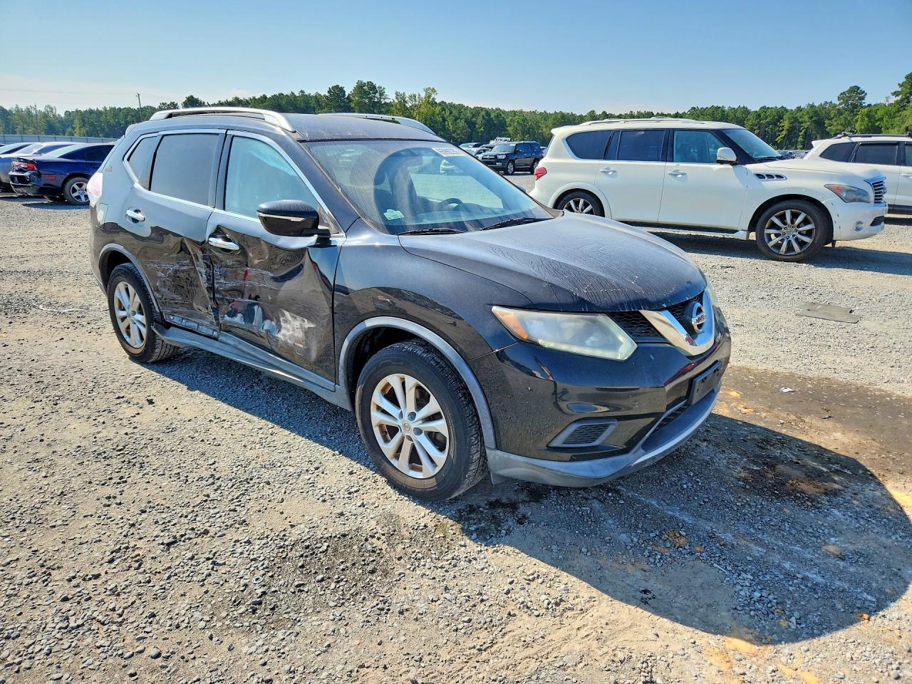 2015 Nissan Rogue Sv Black vin: KNMAT2MV4FP567373