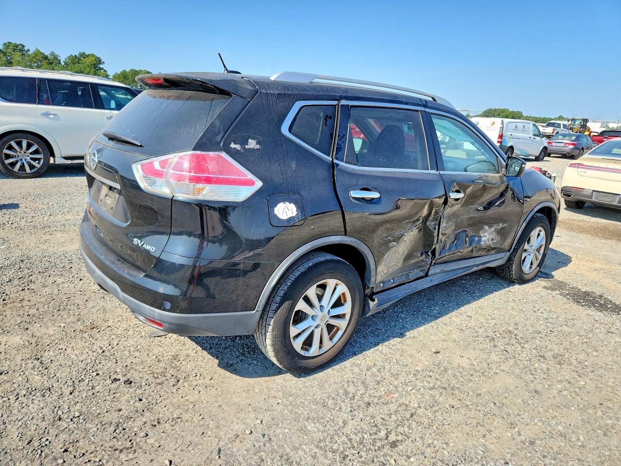 2015 Nissan Rogue Sv Black vin: KNMAT2MV4FP567373