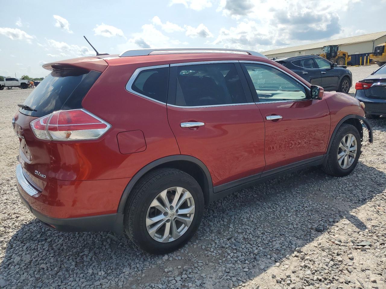2015 Nissan Rogue Sv Maroon vin: KNMAT2MV4FP568572