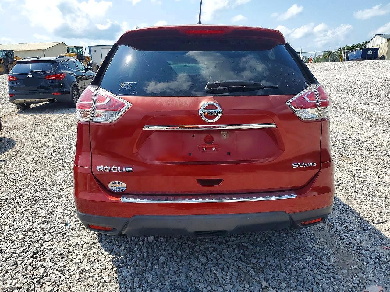 2015 Nissan Rogue Sv Maroon vin: KNMAT2MV4FP568572