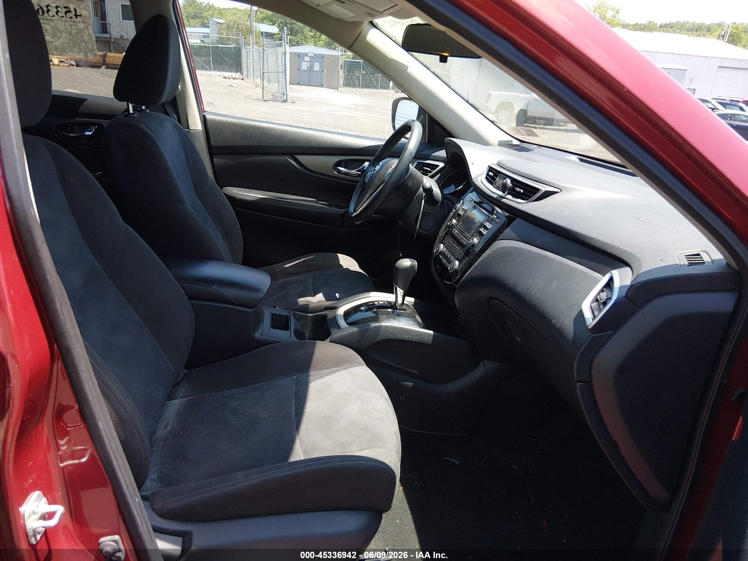 2015 Nissan Rogue Sv Темно-бордовый vin: KNMAT2MV4FP574503