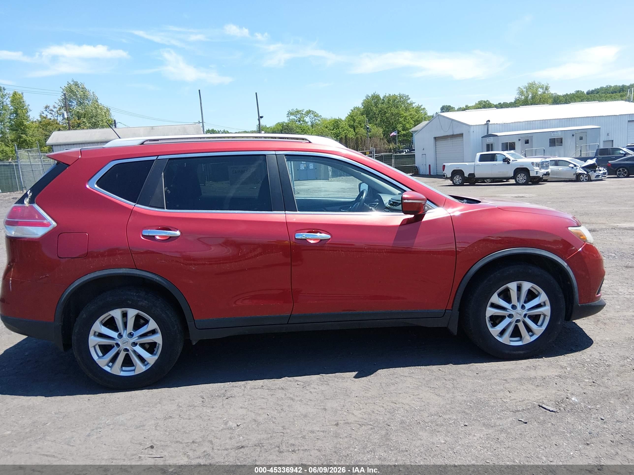 2015 Nissan Rogue Sv Темно-бордовый vin: KNMAT2MV4FP574503