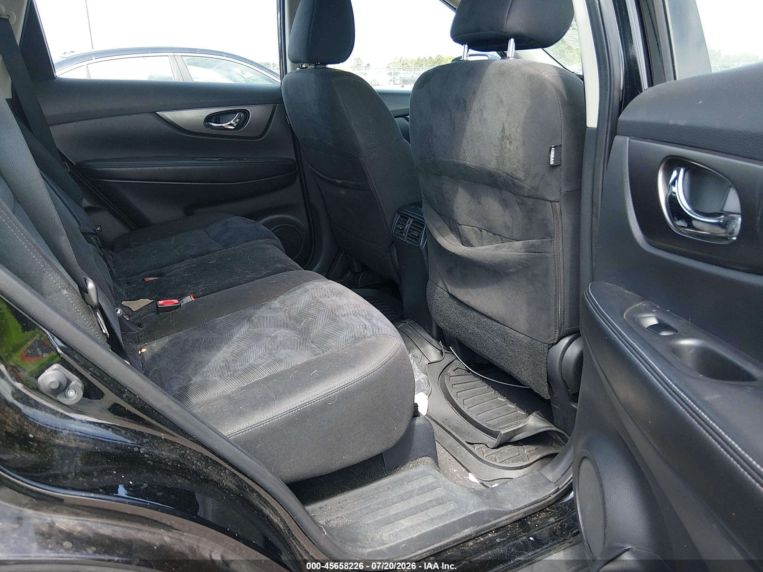 2015 Nissan Rogue S Черный vin: KNMAT2MV4FP580933