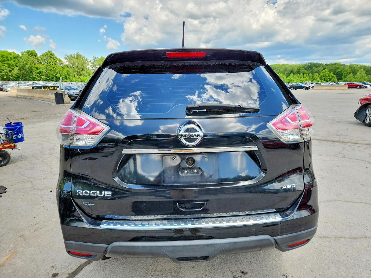 2015 Nissan Rogue Black vin: KNMAT2MV4FP588613