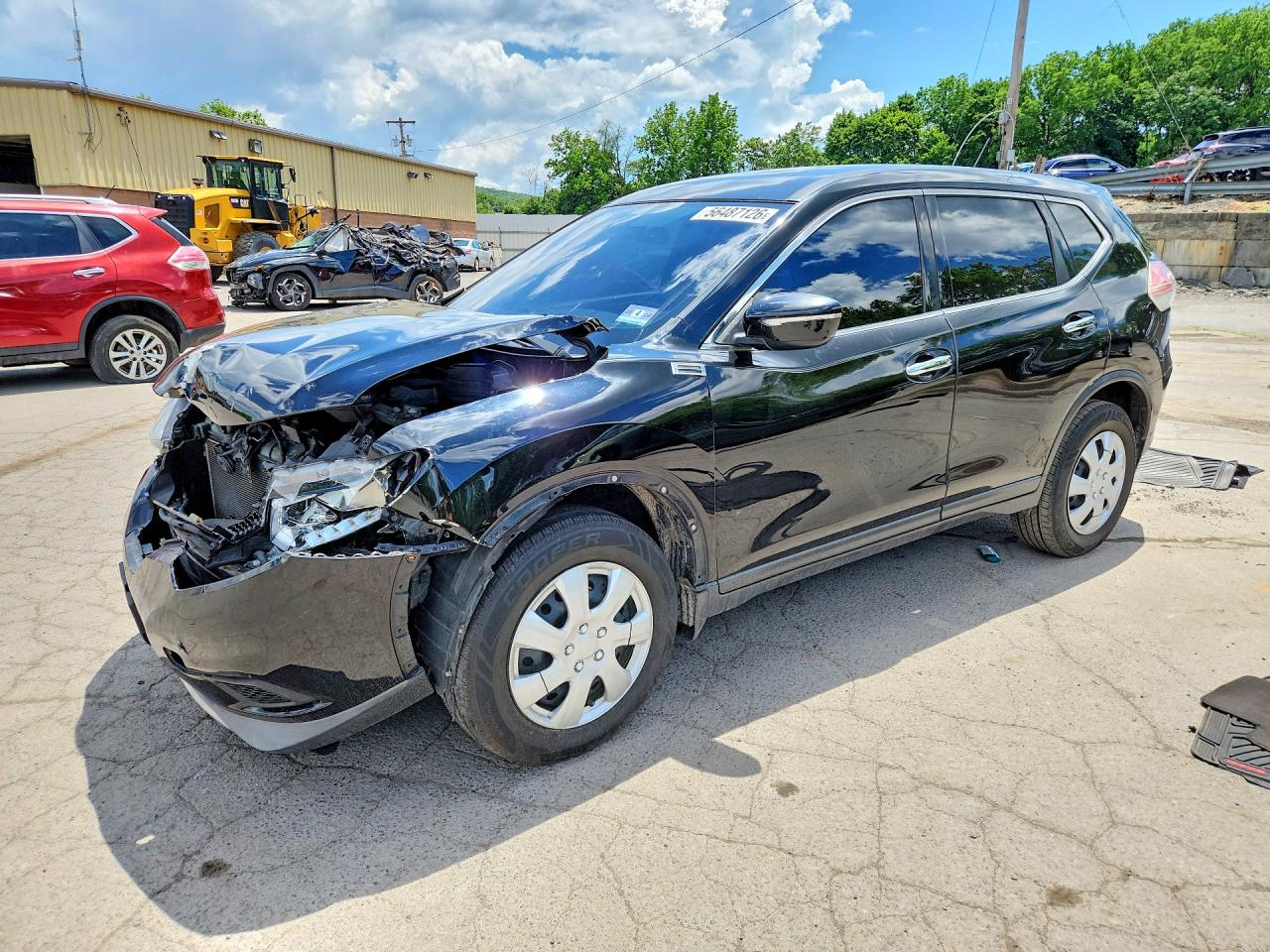 2015 Nissan Rogue Black vin: KNMAT2MV4FP588613