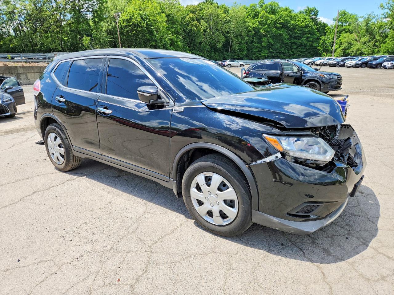 2015 Nissan Rogue Black vin: KNMAT2MV4FP588613