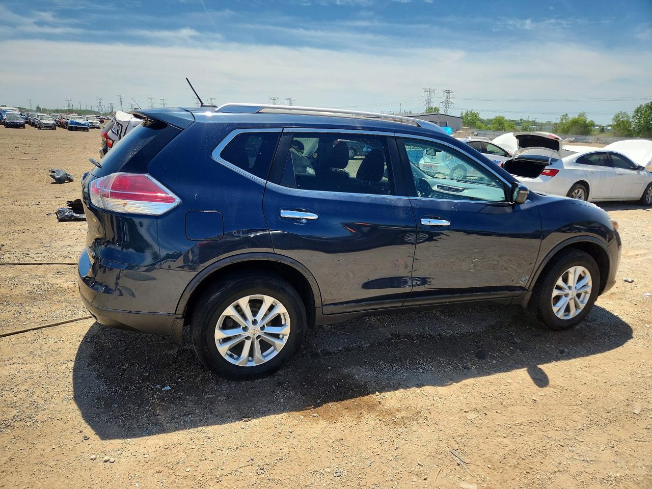 2016 Nissan Rogue Sv Blue vin: KNMAT2MV4GP700134