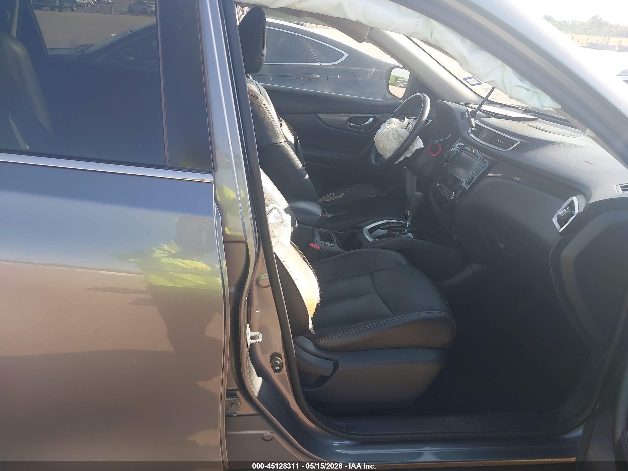 2016 Nissan Rogue Sl Серый vin: KNMAT2MV4GP728449