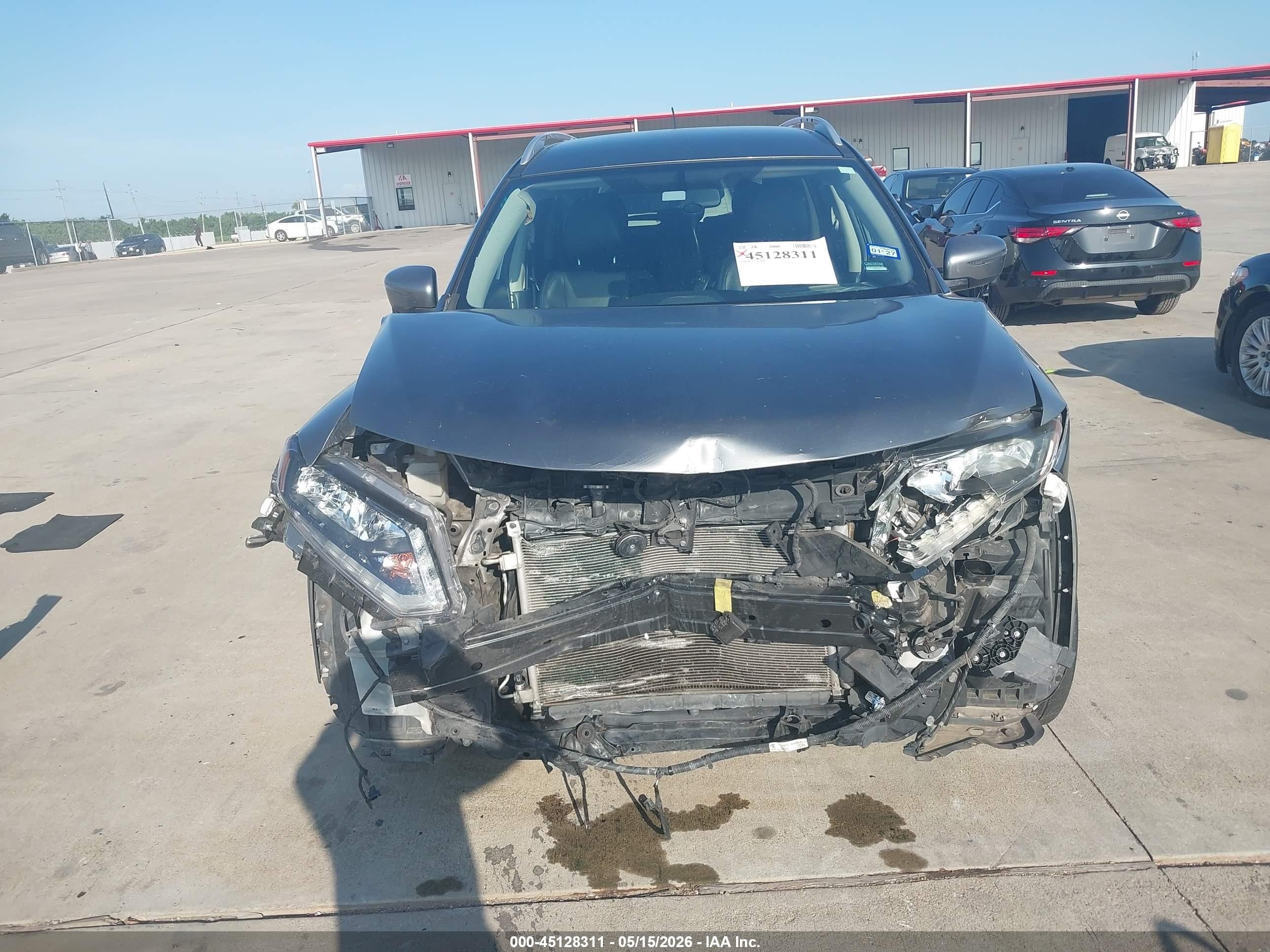 2016 Nissan Rogue Sl Серый vin: KNMAT2MV4GP728449