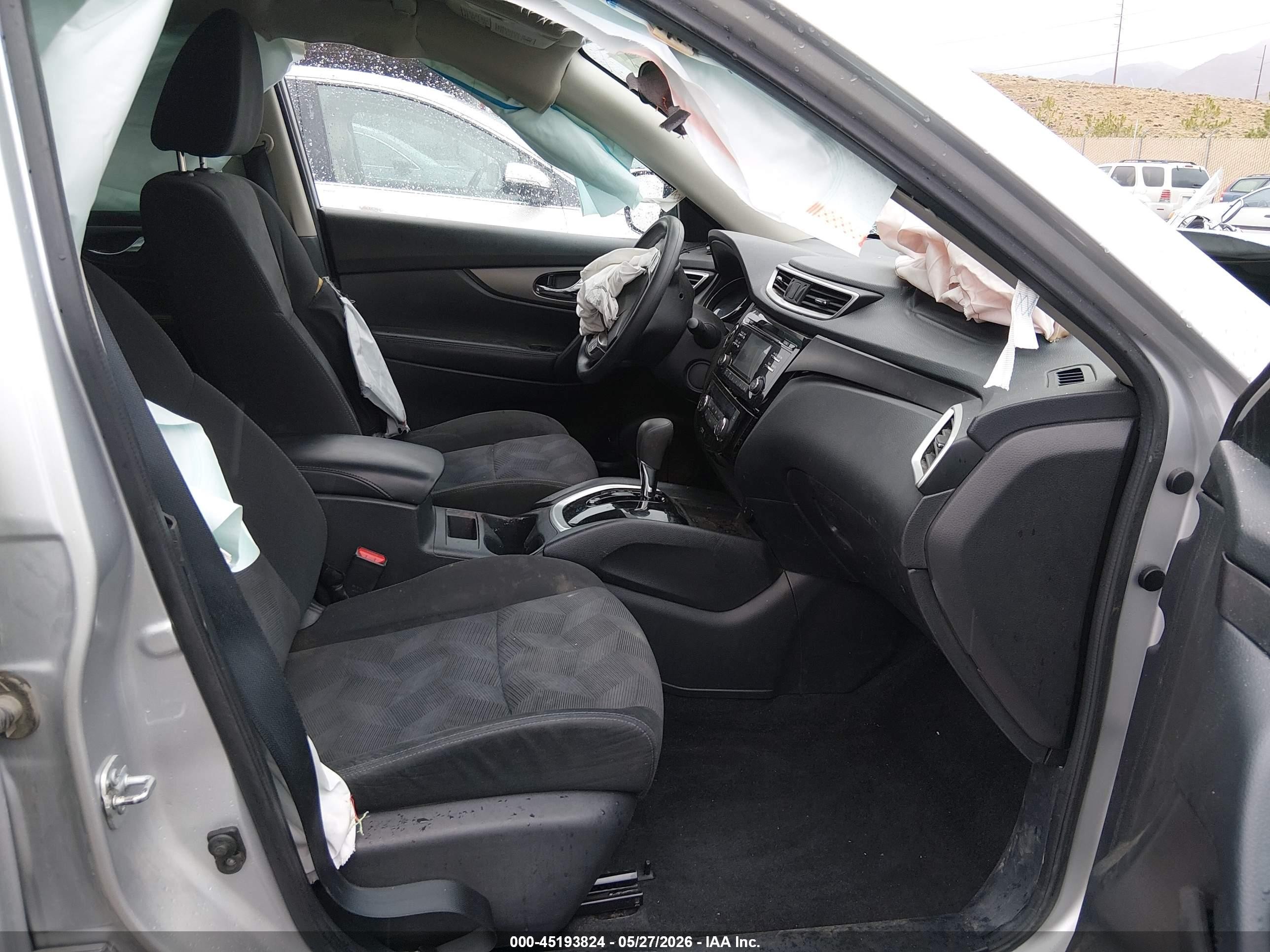 2016 Nissan Rogue Sv Silver vin: KNMAT2MV4GP736244