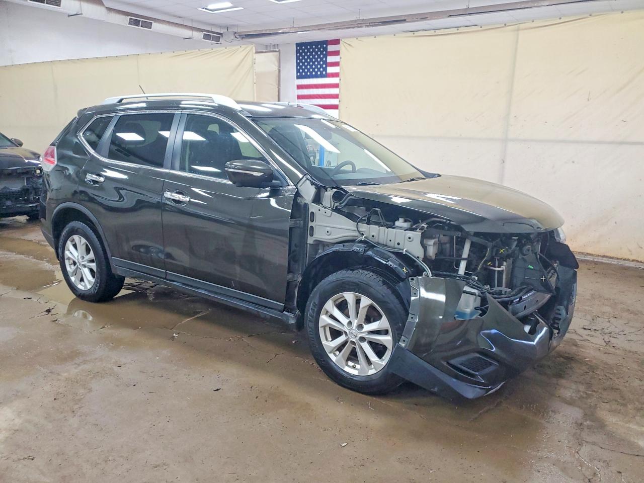 2015 Nissan Rogue Sv Brown vin: KNMAT2MV5FP503245