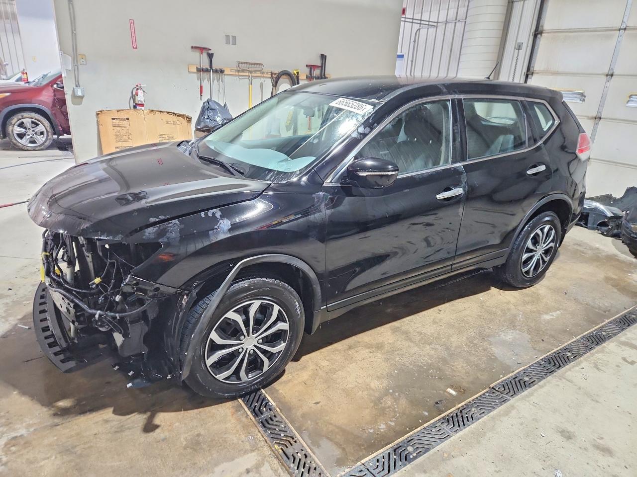 2015 Nissan Rogue S Black vin: KNMAT2MV5FP509532